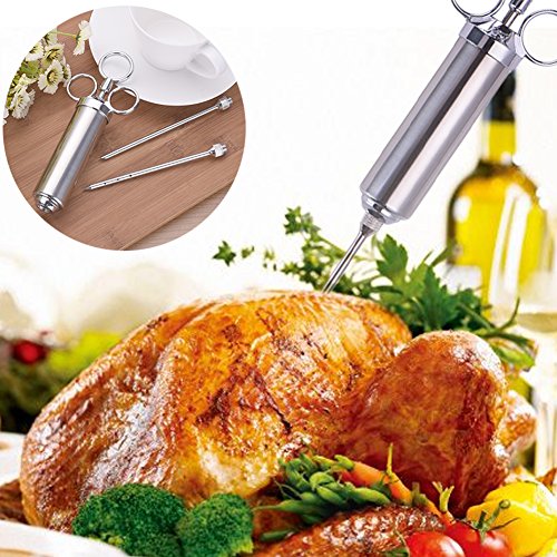 Greencolourful Noël 304 acier inoxydable assaisonnement viande dinde de Noël injecteur assaisonnement dispositif Marinade injecteur code EAN 0709054214530 