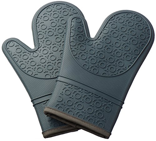Kuuk Gants de four qualité premium avec surface anti-dérapante (1 paire) (gris) 0709317658194 (0709317658194)