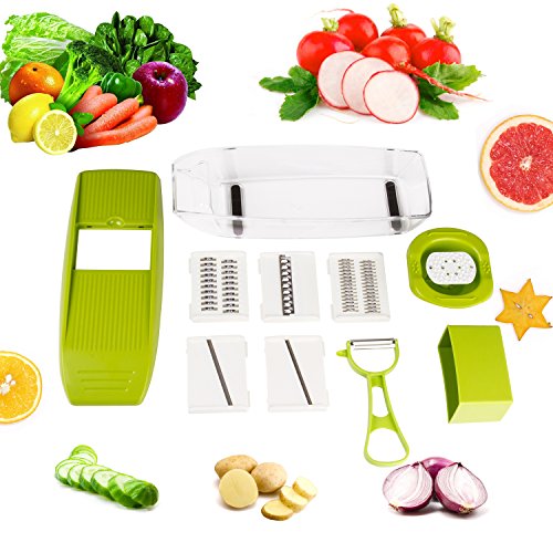 Multifunction Coupe légumes, Uvistar 5 en 1 Cui...