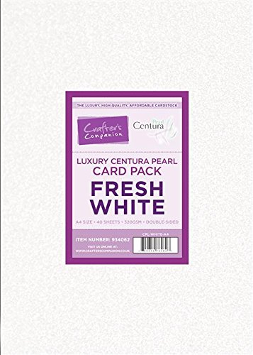 Crafter's Companion Crafter's companion Carte de Centura Pearl frais, blanc, A4, lot de 40 code EAN 0709650764897 