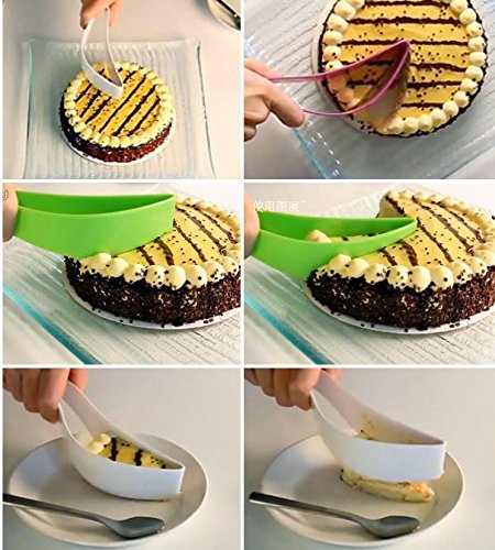 Izura blyax (TM) à feuille gâteau Pie Cutter Guide Serveur Couteau à pain Parti Invotis support à gâteau Cutter Gadget Serveur de gâteau d'anniversaire Couteaux 0709872232129 (0709872232129)