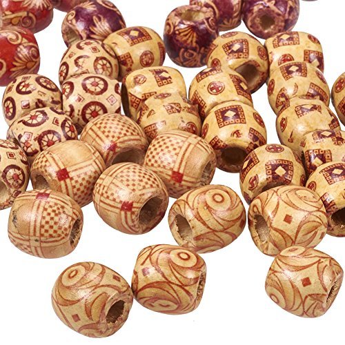 PandaHall- Lot de Mixtes 50 Perles en Bois pour...