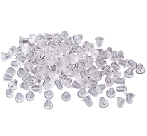 pandahall PandaHall - Lot de 200 Poussoirs Embouts en Plastique Transparent pour Boucles d'Oreilles 4x3,5x3,5mm code EAN 0709998164069 