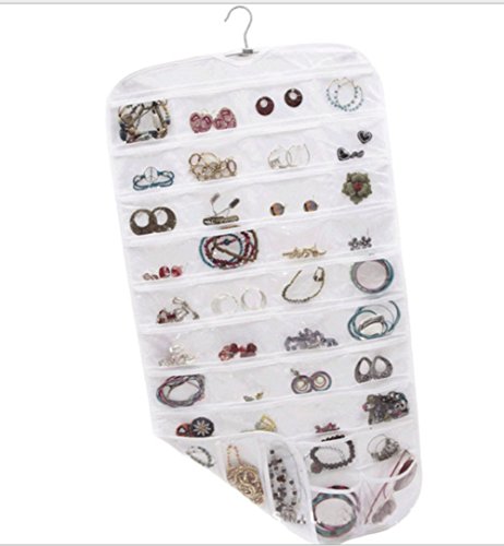 Organisateur bijoux sac de rangement double fac...