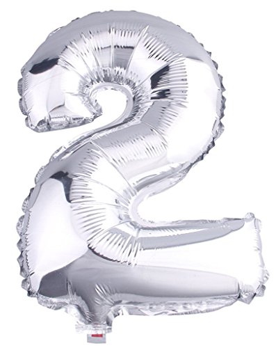 Ballon gonflable diy chiffre 0-9 argent décorat...