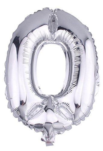 Ballon gonflable diy chiffre 0-9 argent décorat...