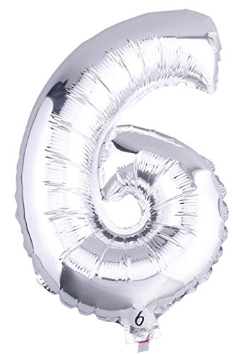 Ballon gonflable diy chiffre 0-9 argent décorat...