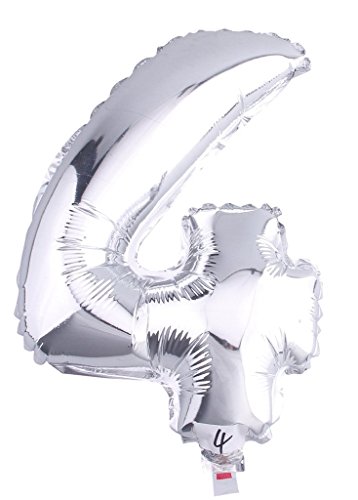 Ballon gonflable diy chiffre 0-9 argent décorat...