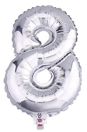 Ballon gonflable diy chiffre 0-9 argent décorat...