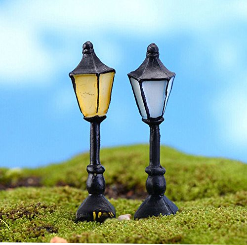 Ensemble de 2 lampadaires avec panneau pour jar...