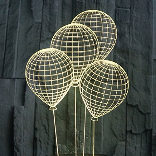 LED 3D Ballon Illuminé Illusion Lumière Micro U...