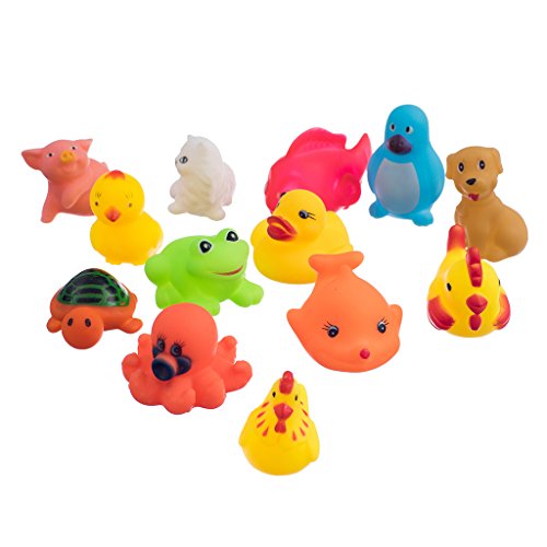 Generic 13pcs Animaux Mignons En Caoutchouc Souple Float SQEEZE De Jeu De Bain De Lavage De Son Bébé Jouets code EAN 0711746520201 