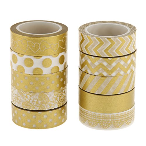 10pcs Papier à Coller Ruban Adhésif Scrapbookin...