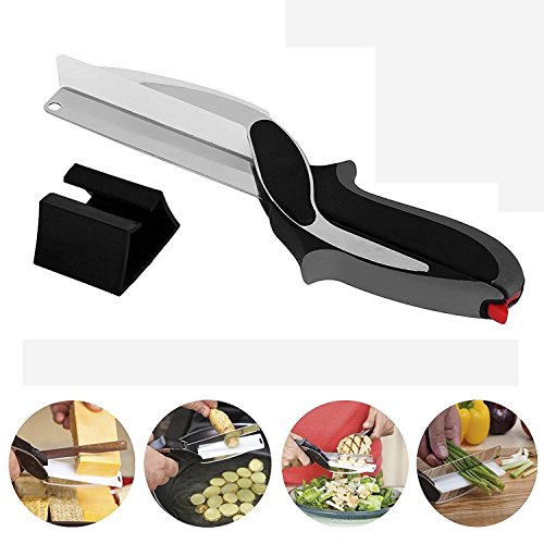 YIBANBAN Alimentaire Chopper 2 in 1 découper de cuisine Ciseaux Cutter Outil de coupe légumes fruits comme 0711765789184 (0711765789184)