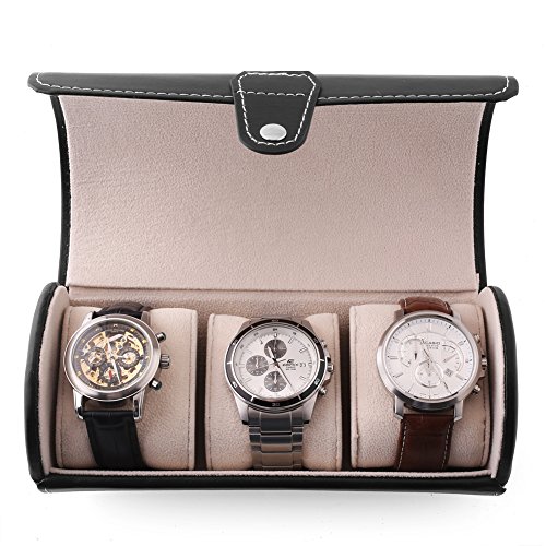 MVpower®Présentoir Boite Rond pour 3 Montres No...