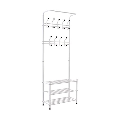 Homfa Garde-Robe Portant à Vetement avec 3 Etag...