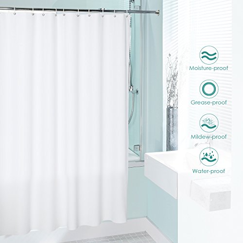 Rideau de douche blanc rideau de baignoire etan...