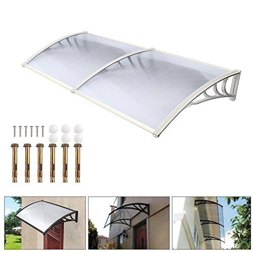 MVPower Mvpower Auvent de porte entrée marquise solaire porte terrasse toit abri banne entrée ombre protection tailles au choix (190*98.5CM) code EAN 0711811057489 