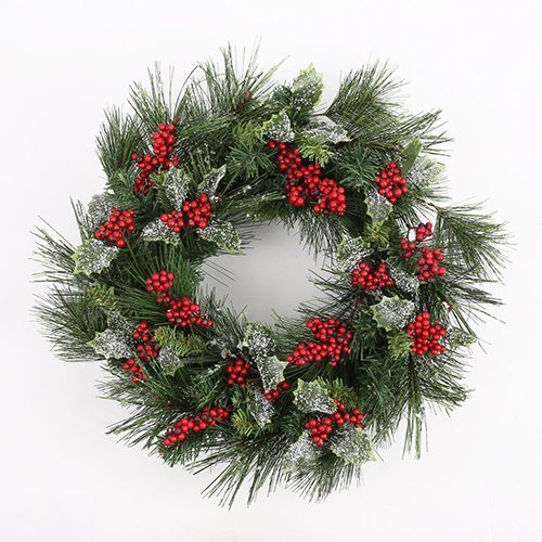 Homfa Couronne de l'avent couronne décoration de noël porte couronne ornements (vert) code EAN 0711811057595 