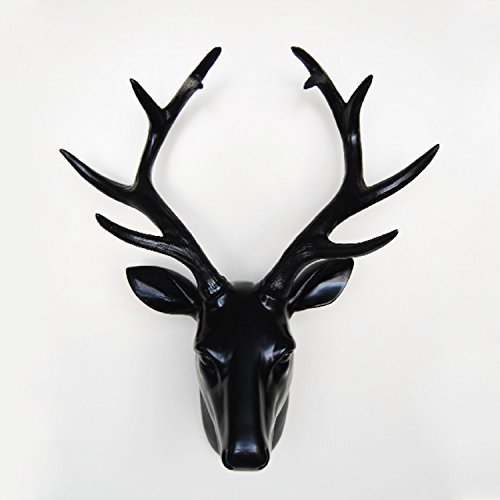 Sticker mural 35 x 18,5 x 43 cm tête de cerf an...