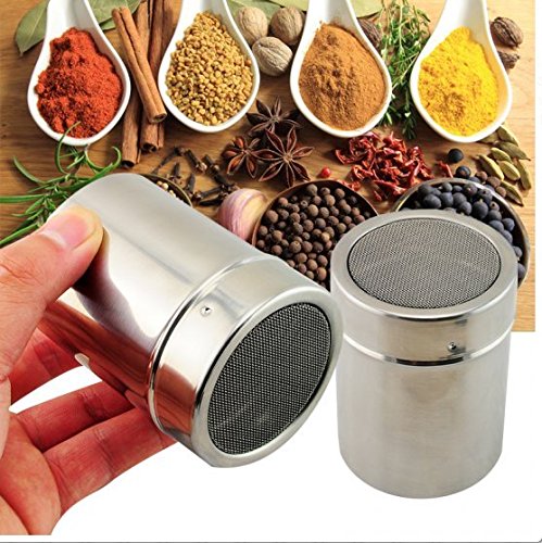 Fondant pour glaçage chocolat en poudre de cacao café-tamis à farine en maille fine d'acier inox shaker drague tamis a 0712096315202 Denshine