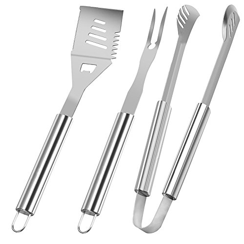 Annstory Grill outils pour barbecue, 3 piece heavy duty thicker stainless steel griller spatule + tongs + fork. 0712166763131 (0712166763131)