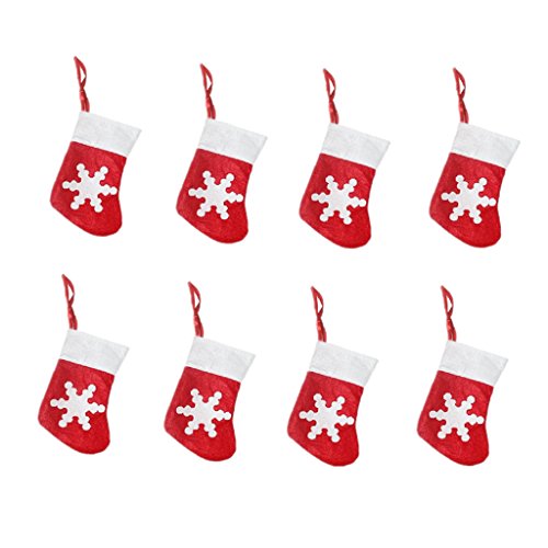 Lot de 8pcs Multifonction Chaussettes de Noël S...