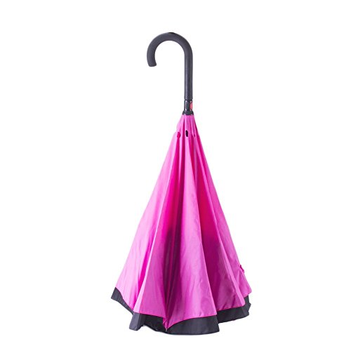 V-BLUE V-Blue Parapluie Canne -- Parapluie Ouverture Inversée d'innovation -Résistant Au Vent-Parapluie de Voyage - Double Toile - Imperméable - Accessoire de Voyage code EAN 0712243368556 