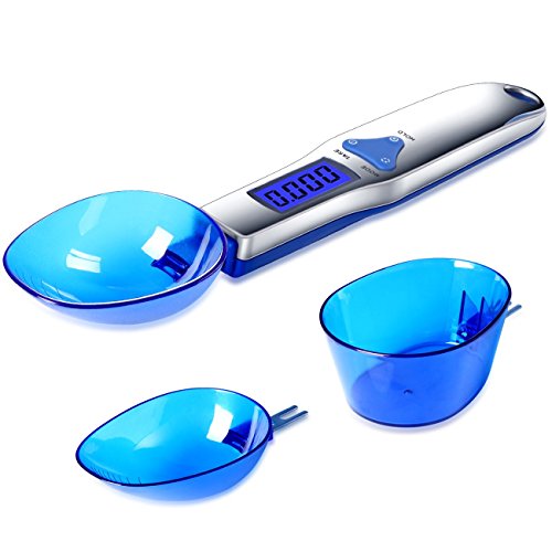 Coolden Balance électronique numérique aliments Balance de cuisine, cuisson, coolden® LCD numérique de cuisine électronique numérique Cuillère échelle balance 300 g Capacité Café Cuisine et pâtisserie pesée Appareil domestique Fournitures bleu code EAN 0712243746583 