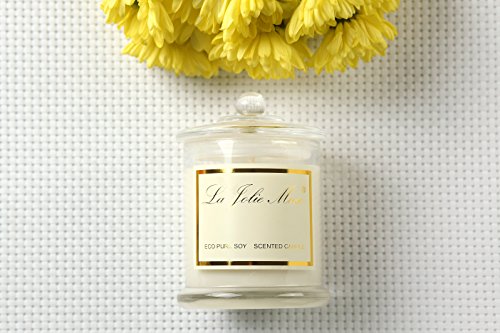 Bougie Parfumée Grand, 280g, Soy Cire Huile Ess...