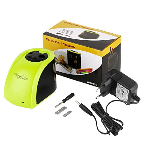 Tepoinn Batterie/2 trous taille-crayon electronique chargé par/batterie alimentation électrique 2 trous de taille différente aiguiseur électrique 0712318816289 (0712318816289)