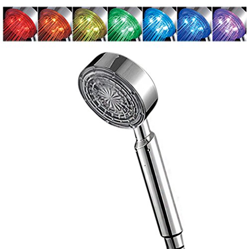 Pommeau de douche lumineux colorée à led 7 coul...
