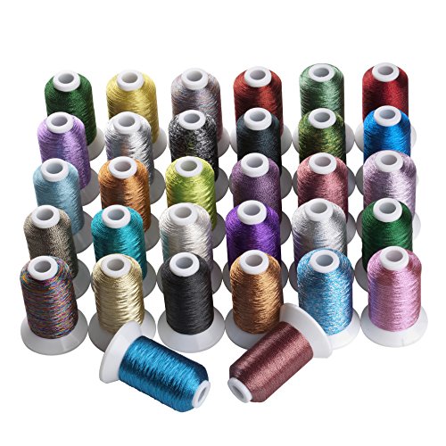 32 couleurs metallic broder fil pour brother ma...