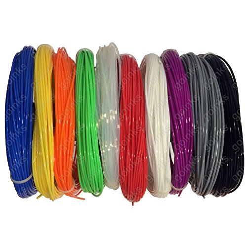 Go Inks 10M Arc en Ciel Échantillons Pack Imprimante 3D Filament - 10 Couleurs / PLA / 1.75mm code EAN 0712395250365 