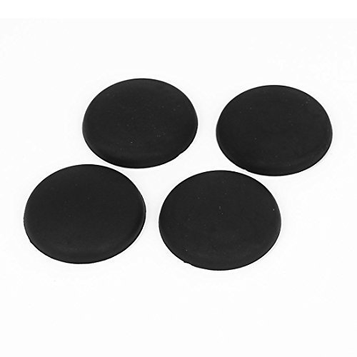 Sourcingmap Protection murale Poignée de porte Protection de pare-chocs Arrêt Bouchon en caoutchouc noir 4pièces code EAN 0712662538943 