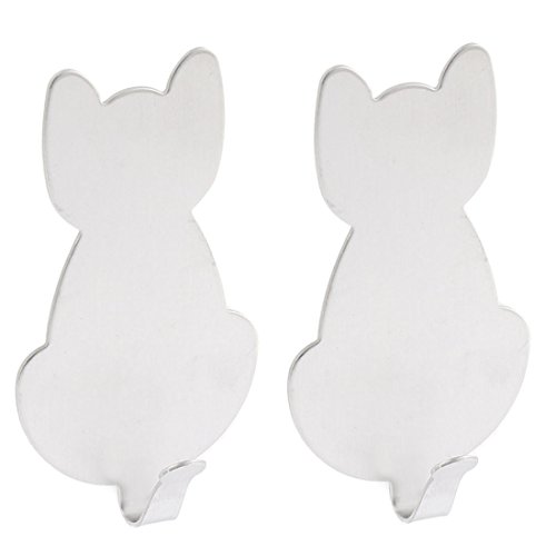 Acier Inoxydable Maison Design Chat Adhésif Sti...