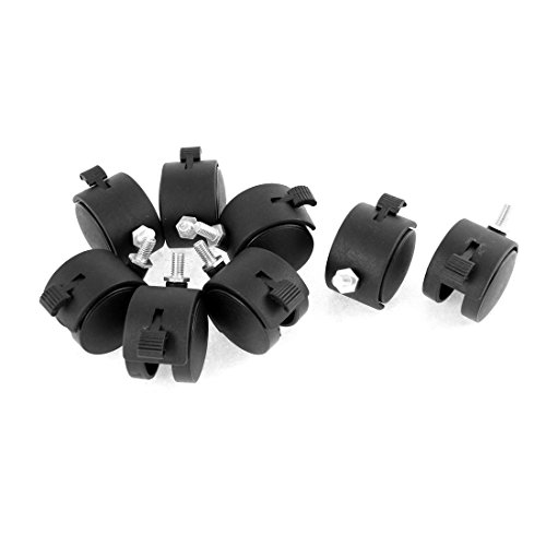 Filetage 8mm tige 5,1cm Dia Frein Roulette pivo...