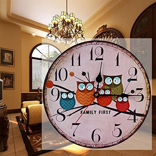 Pendule murale horloge murale hibou décoration ...