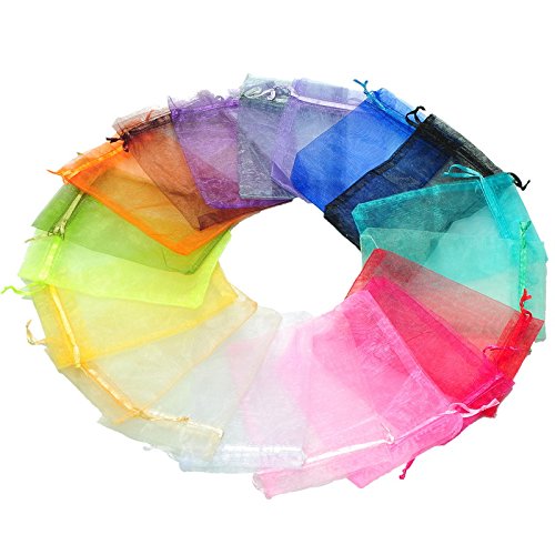 Lot de 50pcs mixte organza sachets cadeau bijou...