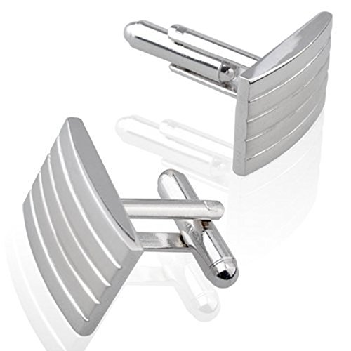 COCOSO Boutons de manchette en métal pour homme Argenté Pure 0712994952875 (0712994952875)