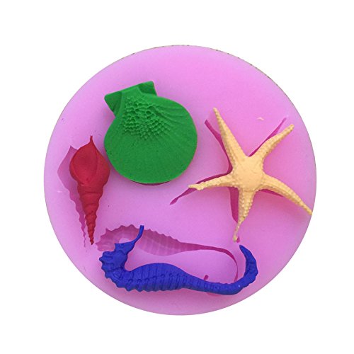 Moule en silicone forme étoile de mer Coquillag...