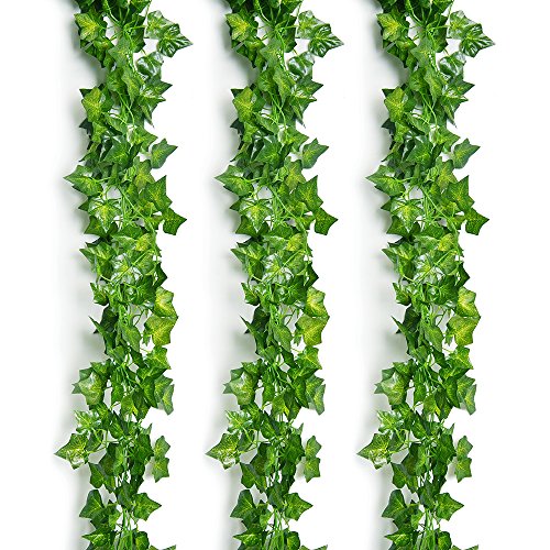 12 pack artificiel suspendre vigne lierre feuil...