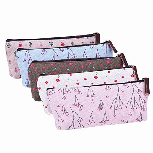 Fleur trousse sacs poche crayon de toile floral...