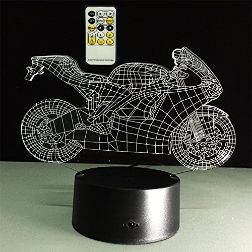 Creative tirer le vent de moto 3d illusion opti...