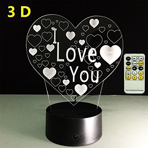 En forme de coeur je t'aime 3d illusion optique...