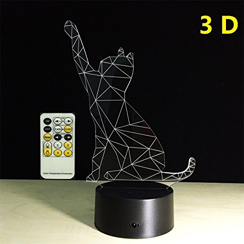 Chanceux illusion optique cat 3d 7 couleurs cha...