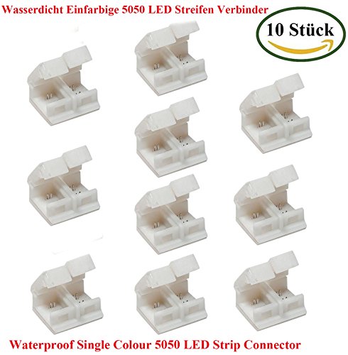 litaelek 10pcs Connecteurs étanche LED 2 broche...
