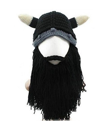 Chapeau vikings tricoté bonnet et barbe costume...