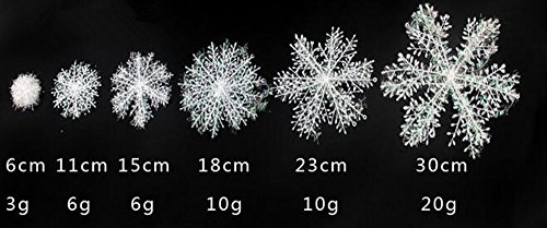 10 paquets flocons de neige pour arbre de noel ...