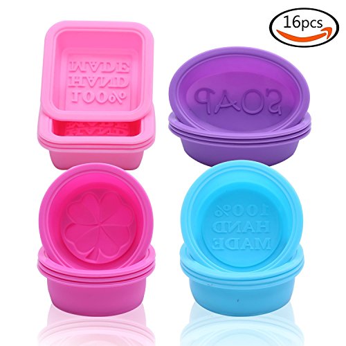 16 paquets de moules carrés ronds ovales-100% s...